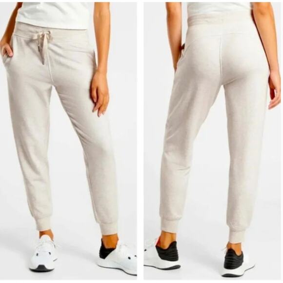 Athleta Balance Jogger Women Medium Cream Sweatpants Lounge Casual Pants - Picture 3 of 10